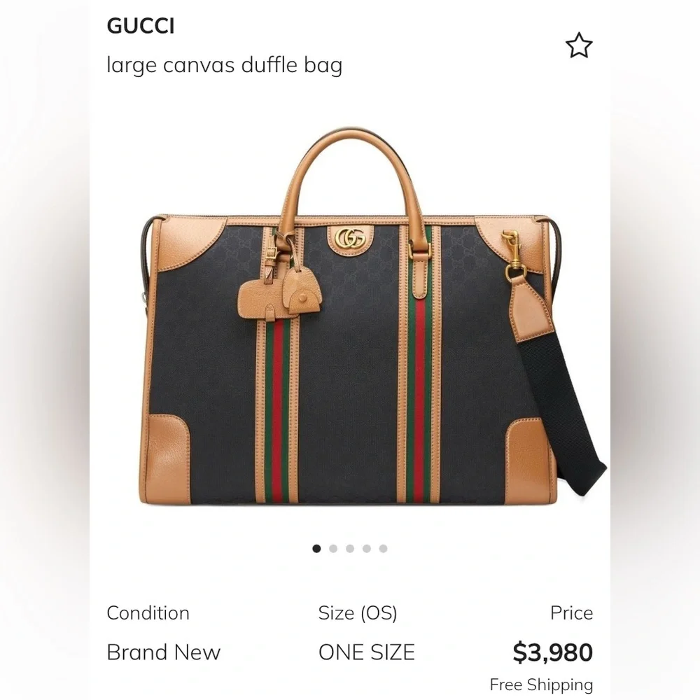 GUCCI GG vintage/rare Logo Canvas Leather Boston Travel/HandBag-Blk/Tan:COA